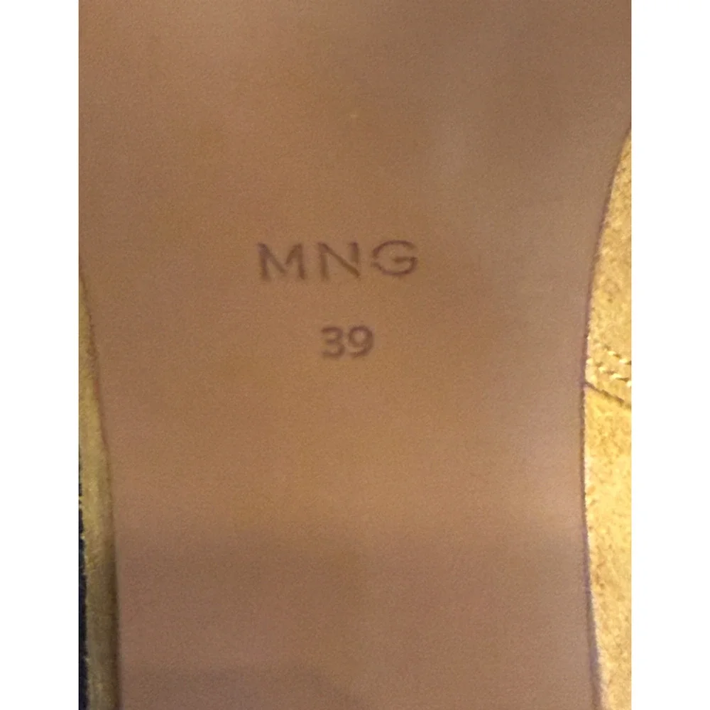 NEW MANGO MNG MEDIUM BROWN HEEL SUEDE ANKLE BOOTS BOOTIE SZ 39 US 8.5